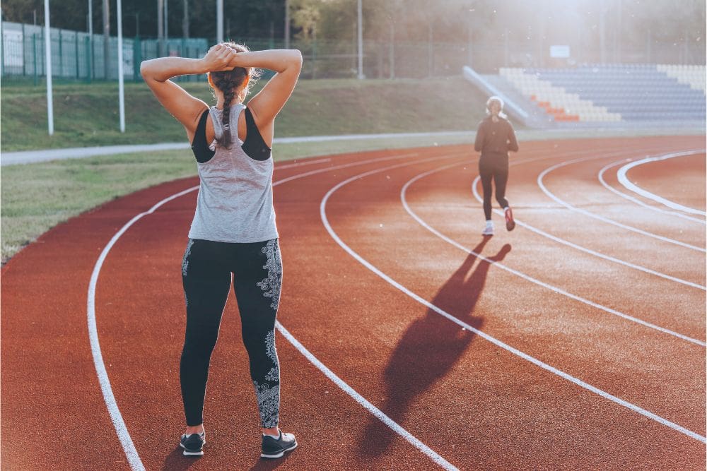 Person performing a HIIT workout to improve cardiovascular health and endurance