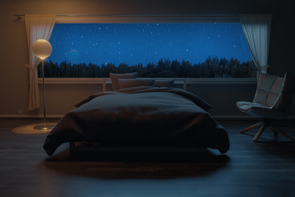 Peaceful bedroom setup promoting healthy sleep with natural lighting and minimal distractions